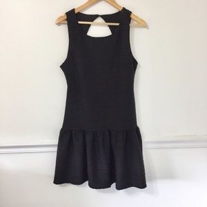 Bisou Bisou Dropped Hem Black Dress
